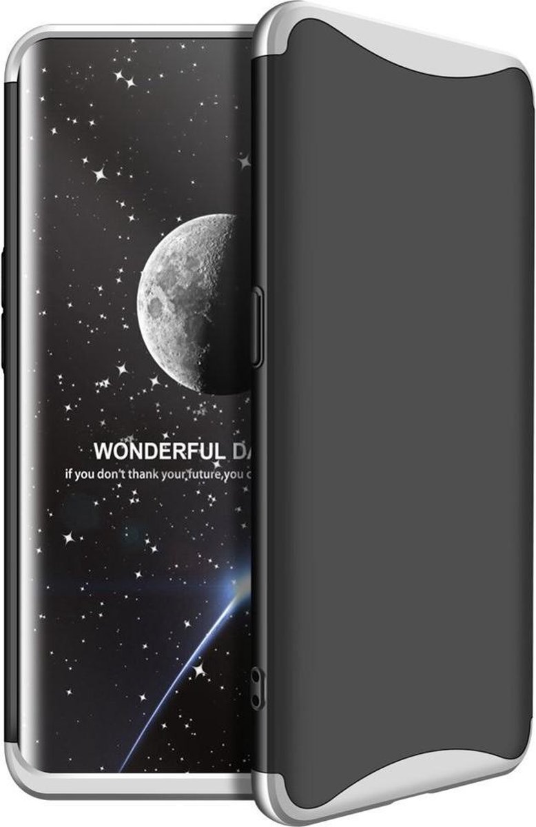 360 full body case Geschikt voor Oppo Find X - zwart / zilver