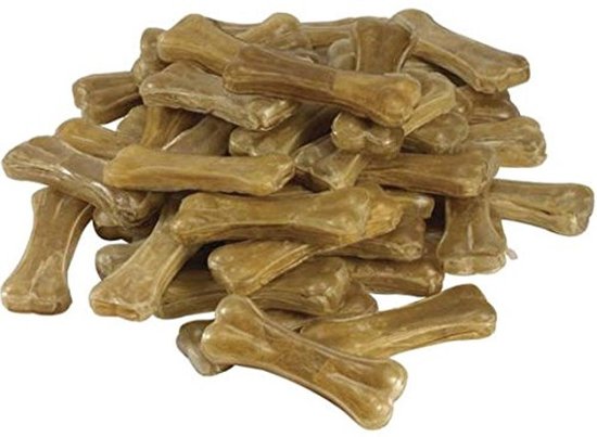 Geperste Kauwbot 10 cm 50 stuks - Hondensnacks - Hondenbot - Kauwbotten - Kauwsnacks - Kleine hond