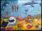 Kinderpuzzel  haai dolfijn 28 cm x 21 cm