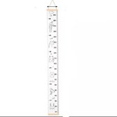 Groeimeter meetlint canvas hout 200x20 ongekleurde dieren