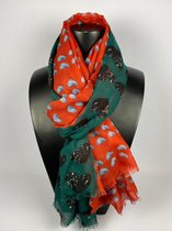 sjaal met hartjes in diverse kleuren