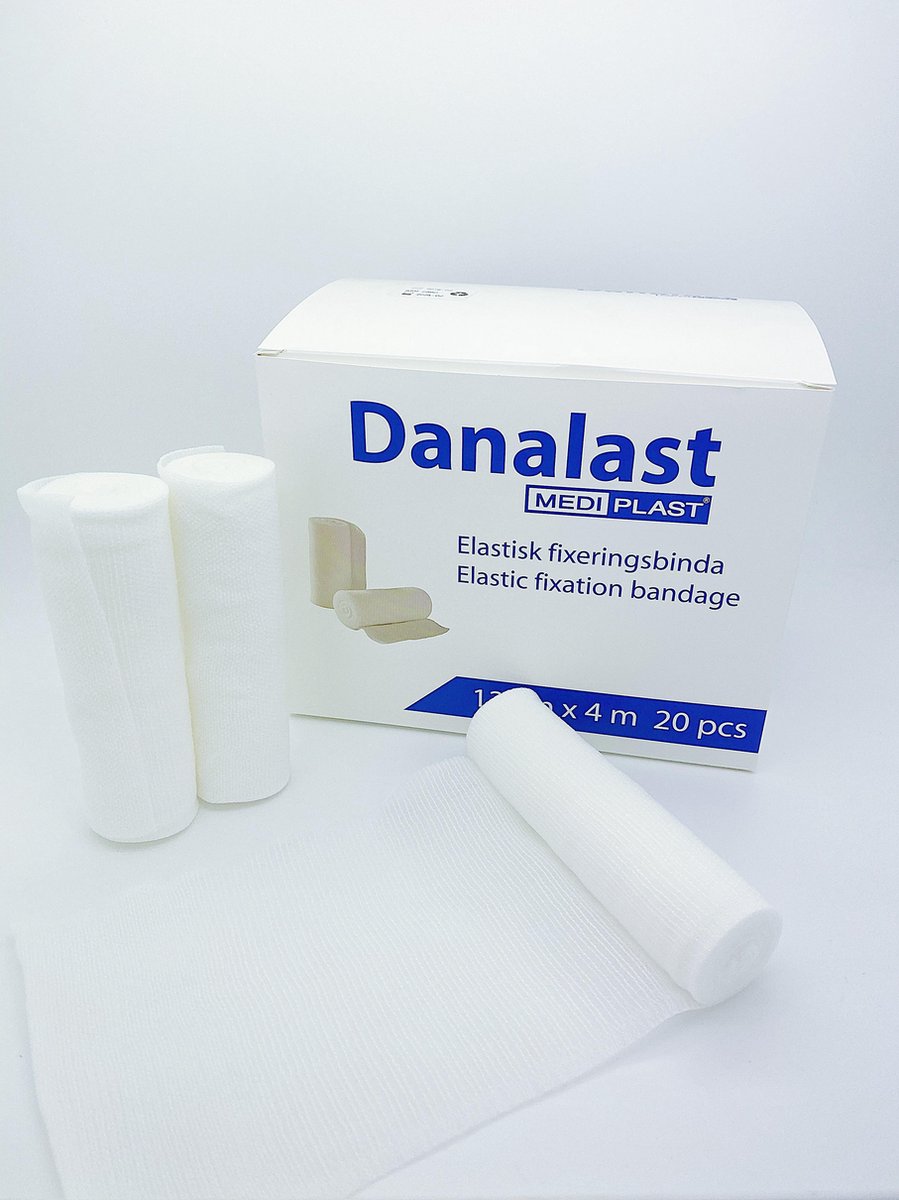 Goedkoopste Danalast Elastisch Fixatiewindsel 12cm x 4m - Doos 20 stuks