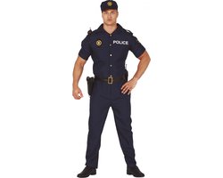 Fiestas Guirca Verkleedpak Politie Heren Polyester Blauw Mt L
