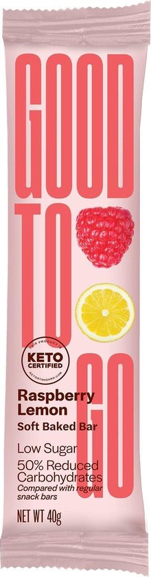 GoodTo Go Lemon Raspberry Keto Snack Reep - doos 9 stuks