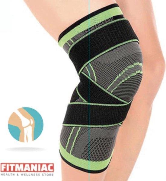 Knie band (zwart) - Knie Versterking - Orthopedische kniebrace voor kruisband - Knieband voor meniscus - Kniebeschermer - Knie brace patella - Compressie kniebandage blessure - MAAT XL