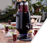 Arzum - AR3083 Ehlikeyf Elektrische Samovar-theemachine, Zwart, Semaver - Turks-Arabische theemaker