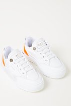 Mason Garments Tia sneaker van leer - Wit/ Oranje - Maat 32