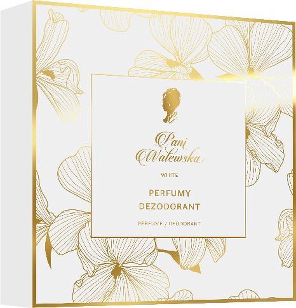 Gift set Parfum en deodorant Pani Walewska white , witte bloemen en vanille geur, Coffret cadeau Parfum et déodorant Pani Walewska blanc, fleurs blanches et parfum vanille