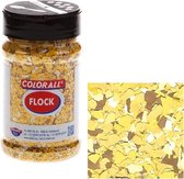 Decoratie vlokken ( Flock ) mix Kreta (geel) 150 gram