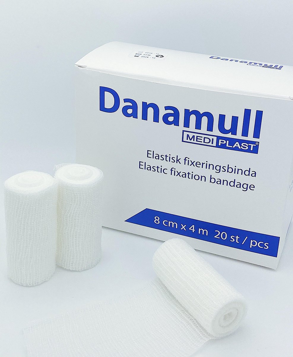 Goedkoopste Danamull Elastisch Gaasverband 8cm x 4m - Doos 20 stuks