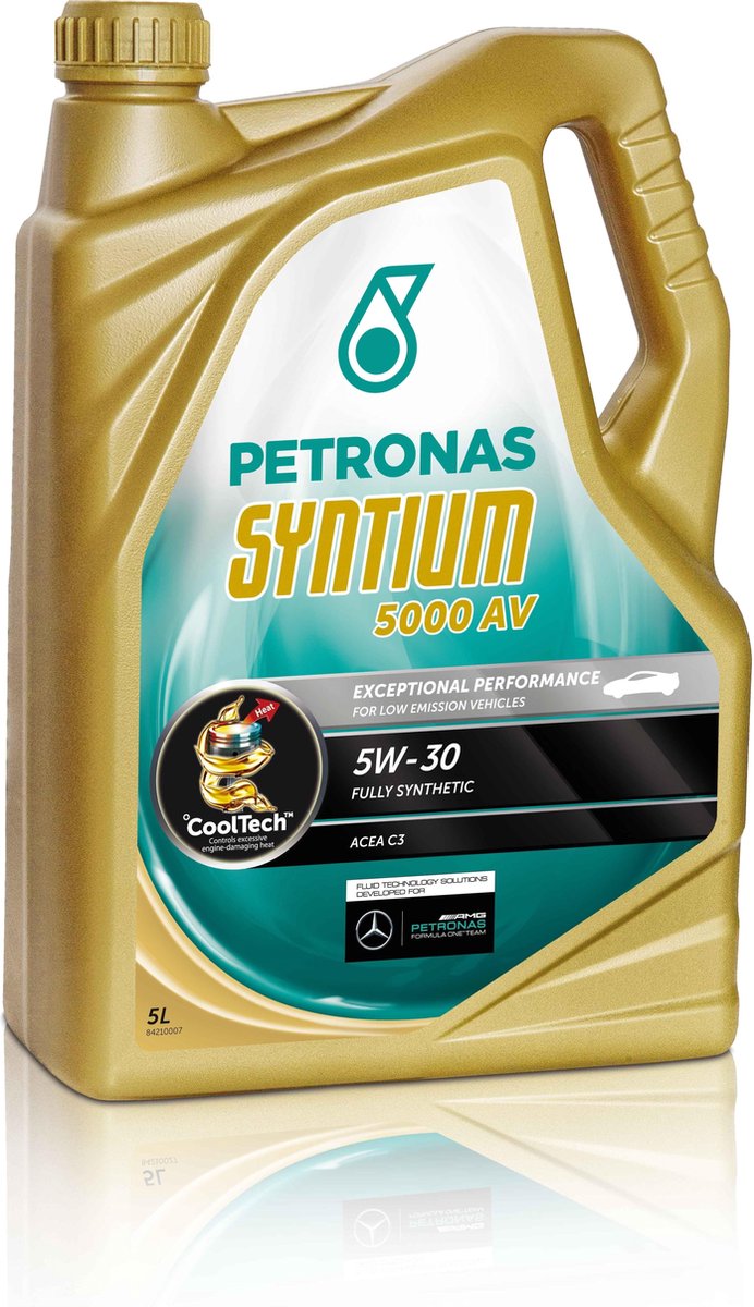 Petronas Syntium 5000AV 5W-30 Synthetische motorolie - 5L - voor BMW - VW - Mercedes