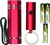 HEITECH zaklamp LED - set van 2 (6,5+9,2cm) - Incl. Batterijen