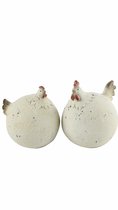Countryfield - Kip Ditta - set 2 stuks - wit - L12,3B11,2H13CM