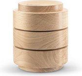 Welldone Rings | set van 3 eiken houten grote waxinelicht houders