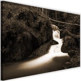 Schilderij Sprookjes waterval, 2 maten, bruin, Premium print