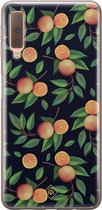 Samsung A7 2018 hoesje siliconen - Fruit / Sinaasappel | Samsung Galaxy A7 2018 case | multi | TPU backcover transparant