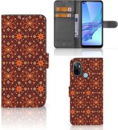 Portefeuille OPPO A53 | OPPO A53s Étui de Bumper Folio pour Batik Brown