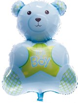 Ours ballon en aluminium C'est un garçon| bleu | douche de bébé | Naissance | air et hélium | 75cm | Fête | fête | décoration | ballon
