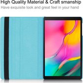 Samsung Galaxy Tab A7 10.4 (2020) - Draaibare Tablet hoes met Standaard - Touch Pen + Screen Protector - Draaihoes -  Lichtblauw