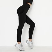 Naadloze Legging | Zwart | Medium | Trend | High Waist | Hoge Taille | Yoga Broek | Sport Legging | Butt Lift | TikTok Trend | Workout Legging | Pushup