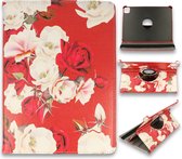 HB Hoes Geschikt voor Apple iPad Air 4 10.9 (2020) - Draaibare Tablet Case Met Print - Roses