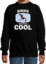 Dieren arenden sweater zwart kinderen - eagles are serious cool trui jongens/ meisjes - cadeau rode wouw roofvogel/ arenden liefhebber 9-11 jaar (134/146)
