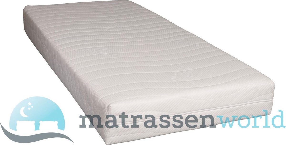 Nessa® Pocketvering Matras Visco CoolGel Bamboo Tijk/Matrashoes - 160 x 210 cm dikte c.a. 21 cm Wit
