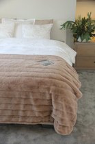 Plaid Oslo fluweelzacht double face 150 X 200 CM - 610 GR/M² - 610 GR/M² -  SABLE