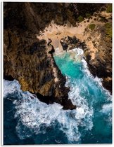 Forex - Rotsen van Bovenaf - 30x40cm Foto op Forex
