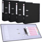 4x Ordner Set - PP - 75 mm - 4 stuks - Zwart