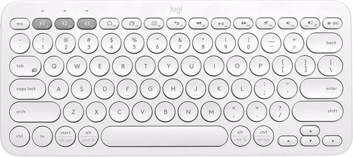 Logitech K380 - Draadloos Bluetooth Toetsenbord - Qwerty ISO - Offwhite