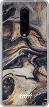 OnePlus 8 Hoesje Transparant TPU Case - Wood Marble #ffffff