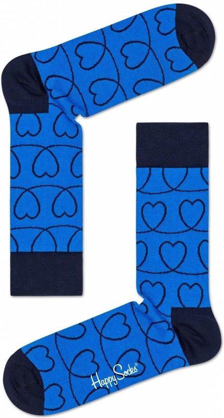 Happy Socks sokken - Loveline Sock blauw - Maat 36-40 | bol.com
