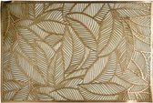 4 x My Home&More PLACEMAT MUSA GOLD - Goud kleur- rechthoek - 30 x 45 cm - Elegant -  Chique - Feest -  Hitte bestendig - Hoogwaardig kwaliteit - PVC