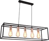 WOONENZO - Hanglamp Mila - hanglampen - hanglamp zwart - hanglamp industrieel