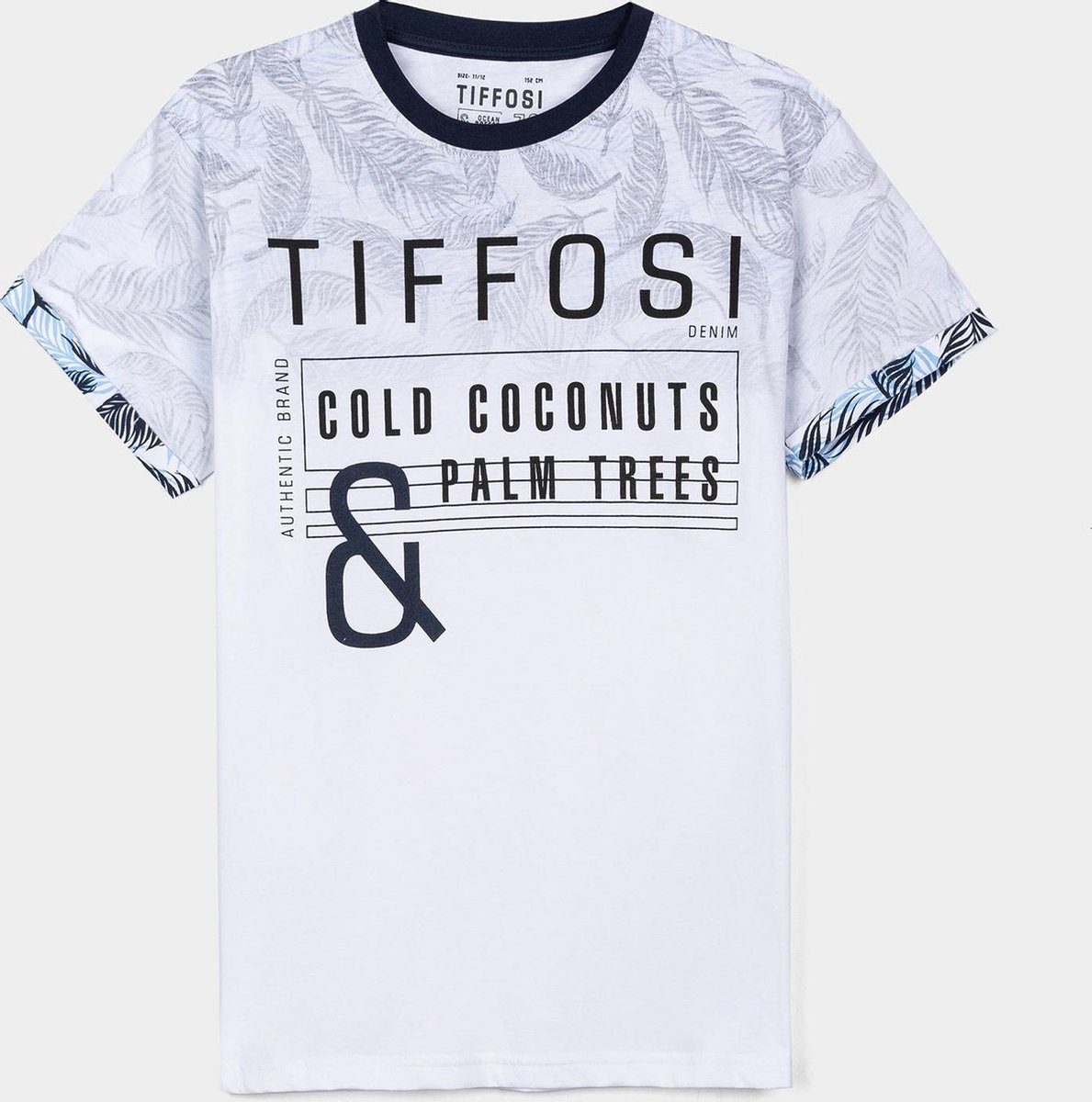 Tiffosi T-Shirt jongens wit/blauw coconut maat 128