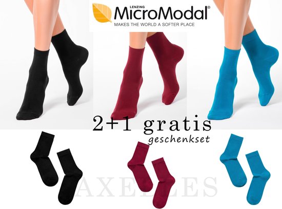 Sokken in zacht Micromodal (3-PAAR set), maat 36/37