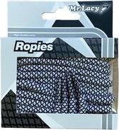 Mr Lacy schoenveters-Rond- Ropies- white/Black -130cm lang 5,5mm breed extra sterk