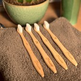 Vitalifit bamboe tandenborstels  - 4 stuks - Hard - Ecologisch - Antibacterieel