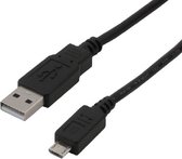 MCL MC922AHB-1M USB-kabel USB 2.0 USB A Micro-USB B Zwart