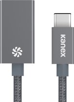 Kanex USB-C - USB-A 21cm, 0,21 m, USB C, USB A, USB 3.2 Gen 1 (3.1 Gen 1), Mâle/Femelle, Gris