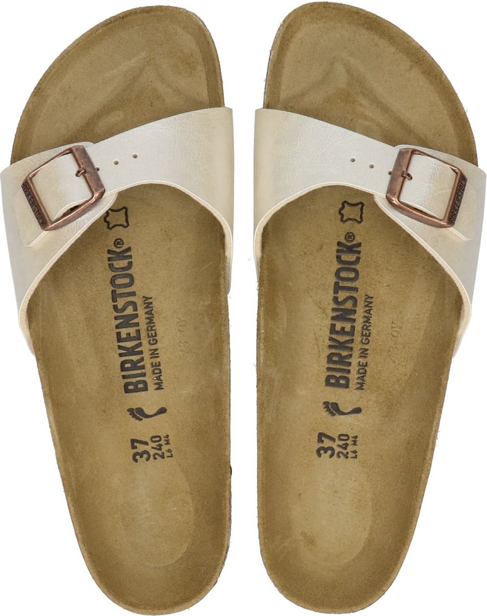 Birkenstock Madrid Dames Slippers Small fit Pearl Creme