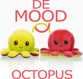Octopus Knuffel Mood - Omkeerbaar - Emotie knuffel - 20 cm Geel/Roze - Octopus knuffel omkeerbaar - mood knuffel - emotie tonen - knuffel octopus