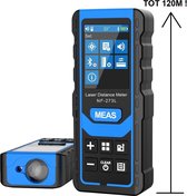 TechU™ - Laser Afstandsmeter - tot 120M ! - Ook geschikt voor volumemeting, driehoek meting, Pythagoras meting