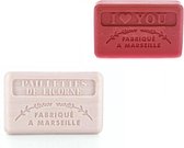 Soap bar set savon de marseille Unicorn + I love you - Valentijn - Moederdag