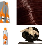 XP100 haarverf pakket kleur 6.4  Donkerblond & Koper (1x 100ML) met 3% waterstof ( 1x 250ML) incl verfbakje, kwast, maatbeker, puntkam en handschoenen