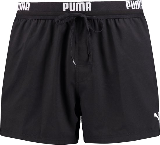 PUMA Swim Logo Short Heren Zwembroek - zwart - Maat S