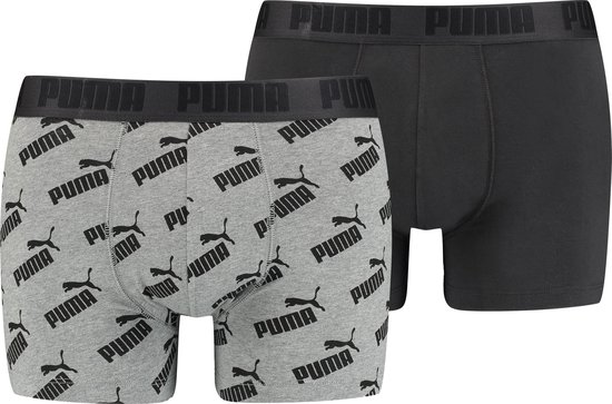 Pua En Aop Boxer 2p Dark Grey Elange | Grijs | Maat: M
