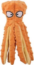 Oranje Octopus Hond speelgoed -Honden Speelgoed Piep Kraak Pluche Hondenknuffel - Octopus Mood - Hondenspeelgoed - Hondenspeeltje