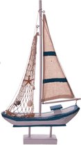 Houten Boot Decoratie Zee H=45cm | Vissersboot | Zee | Bedankje | Geschenk | Babyshower | Feestdecoratie | Knutsel | Hobby